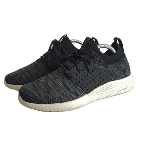 Skechers Matera knocto black grey fabric mesh athletic shoes size 9.5 walking - Picture 1 of 10